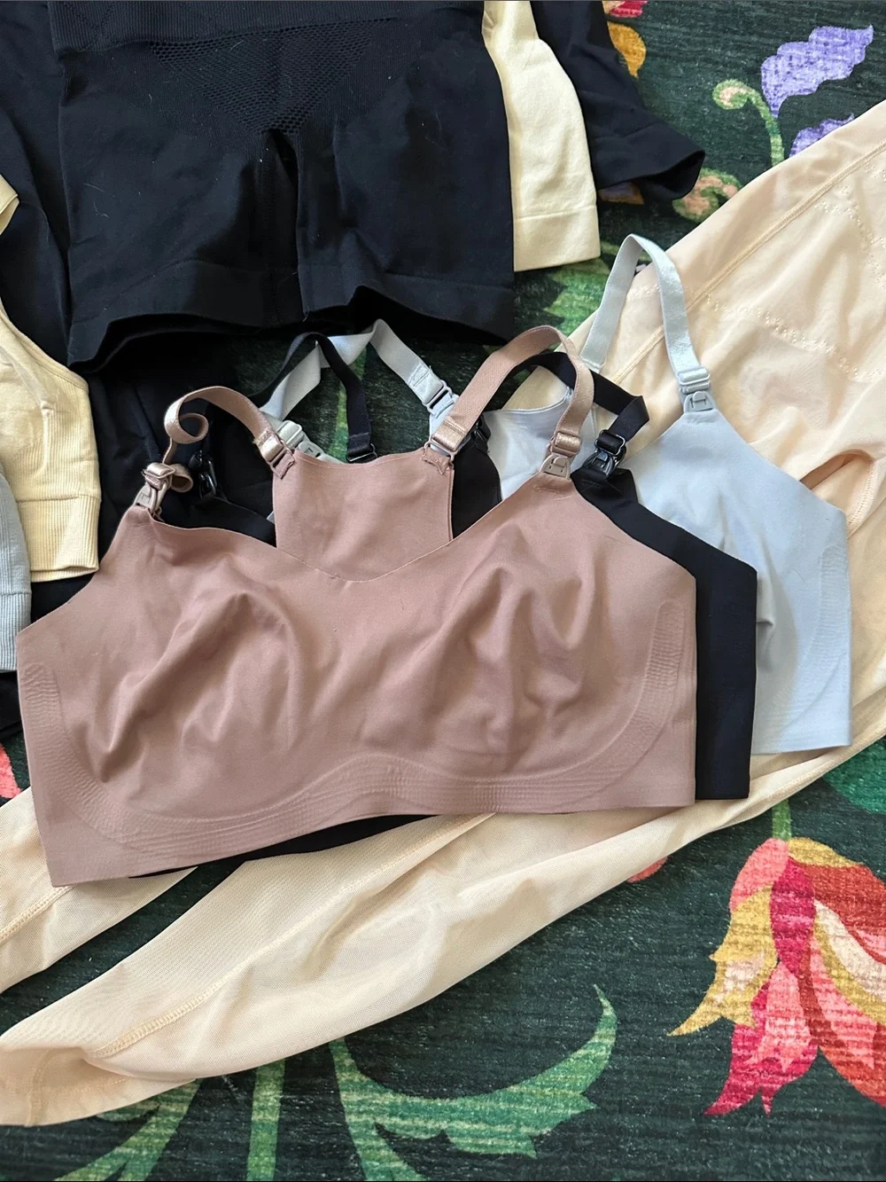 Nursing bras, tanks and postpartum shape wear